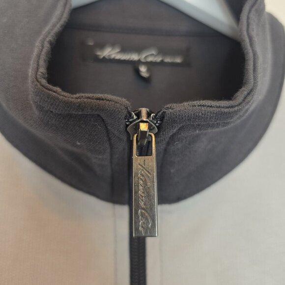KENNETH COLE NY Gray Colorblock Zip Cotton Jacket Stand Collar Men Medium Sporty - Picture 6 of 14